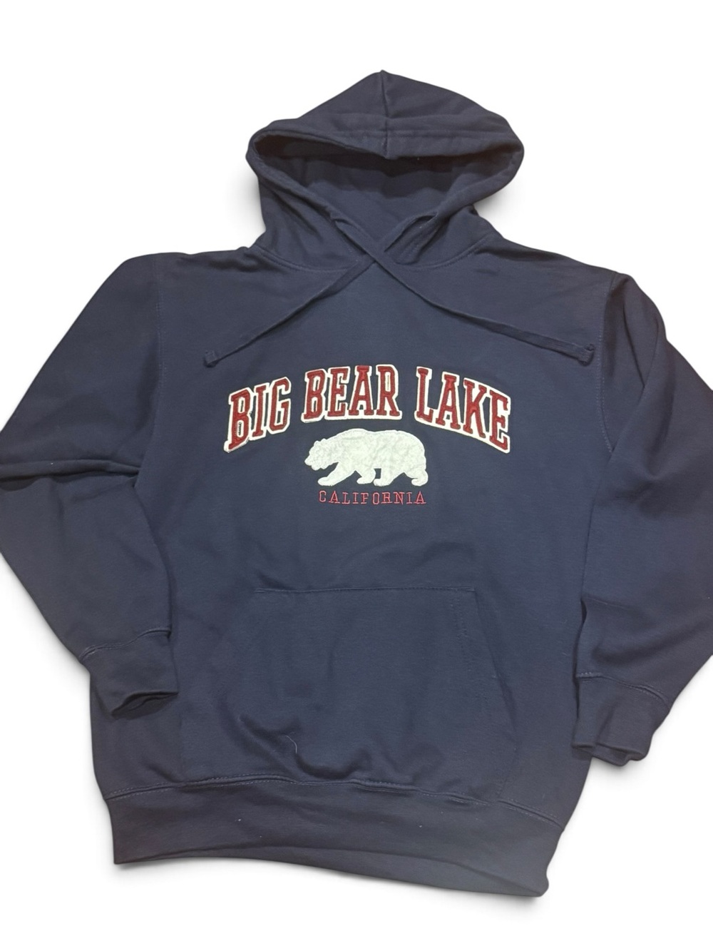 Big Bear Lake California Graphic Hoodie - Navy Pullover Sweatshirt